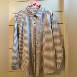 Chico’s long sleeve, button-up shirt.
